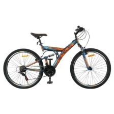 Велосипед 26" Stels Focus V, V030, цвет темно-синий/оранжевый, размер рамы 18"./В упаковке шт: 1